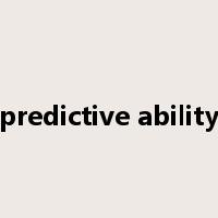 predictive ability是什么意思