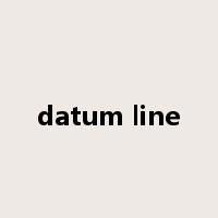 datum line是什么意思