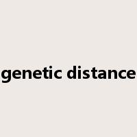 genetic distance是什么意思