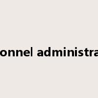 personnel administration是什么意思