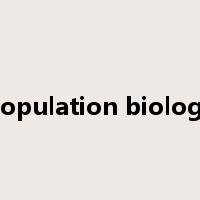 population biology是什么意思