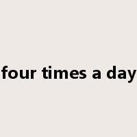 four times a day是什么意思
