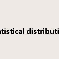 statistical distribution是什么意思