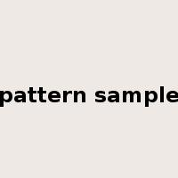 pattern sample是什么意思