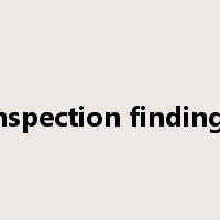 inspection findings是什么意思