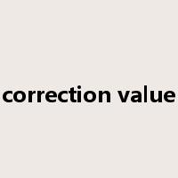 correction value是什么意思