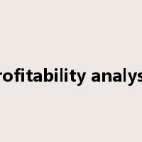 profitability analysis是什么意思