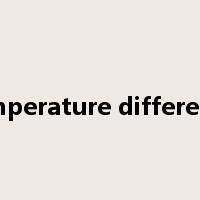 temperature difference是什么意思