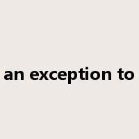 an exception to是什么意思