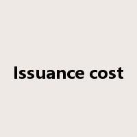 Issuance cost是什么意思