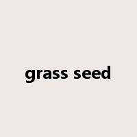 grass seed是什么意思