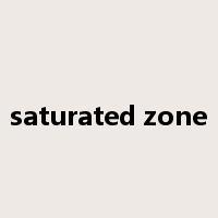 saturated zone是什么意思