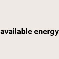 available energy是什么意思