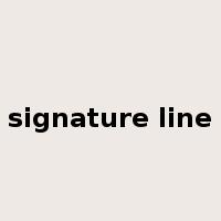 signature line是什么意思