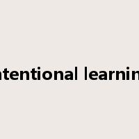 intentional learning是什么意思