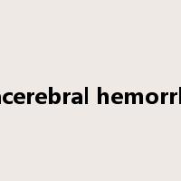 intracerebral hemorrhage是什么意思