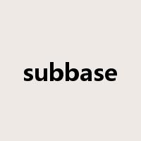 subbase是什么意思