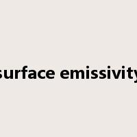 surface emissivity是什么意思