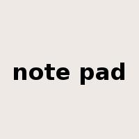 note pad是什么意思