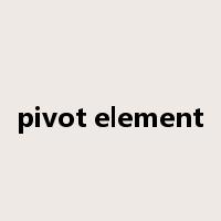 pivot element是什么意思