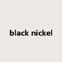 black nickel是什么意思