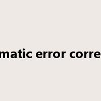 automatic error correction是什么意思