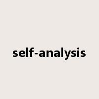 self-analysis是什么意思