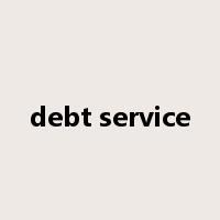 debt service是什么意思