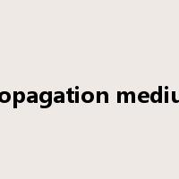 propagation medium是什么意思