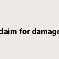 claim for damage是什么意思