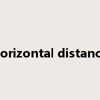 horizontal distance是什么意思
