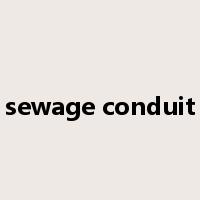 sewage conduit是什么意思