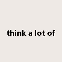 think a lot of是什么意思