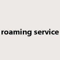 roaming service是什么意思