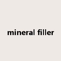 mineral filler是什么意思