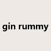 gin rummy是什么意思