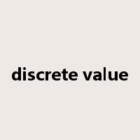 discrete value是什么意思