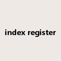 index register是什么意思