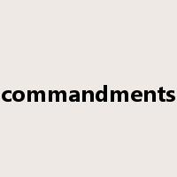 commandments是什么意思
