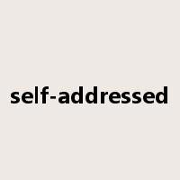 self-addressed是什么意思