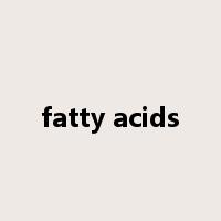 fatty acids是什么意思