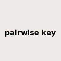 pairwise key是什么意思