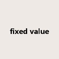 fixed value是什么意思
