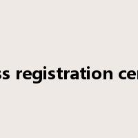 business registration certificate是什么意思