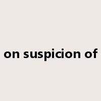 on suspicion of是什么意思