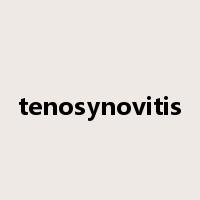 tenosynovitis是什么意思