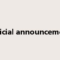 official announcement是什么意思