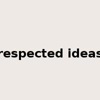 respected ideas是什么意思