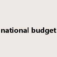 national budget是什么意思