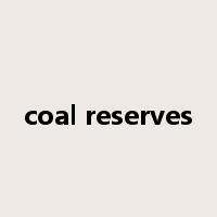 coal reserves是什么意思